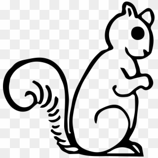 Squirrel Clipart Reading Book - Chipmunk Clipart Black And White - Png Download