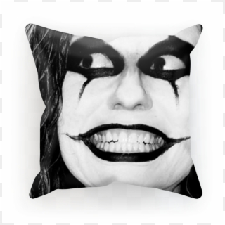 Scary Clown Face Cushion - Crazy Women Clipart