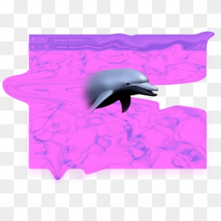 Lean Dolphin Intaes Vaporwave - Common Bottlenose Dolphin Clipart