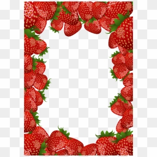 Strawberry Border Clipart Kid - Png Download