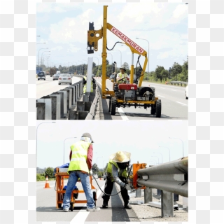 Installing Guardrail - Construction Clipart