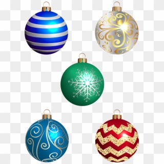 Christmas Balls Set Transparent Png Image - Christmas Ornament Clipart
