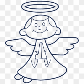 Praying - Angel Coloring Clipart