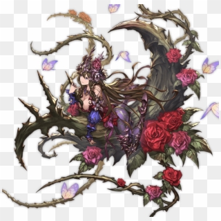 Rose Queen And Rosetta Drawn By Minaba Hideo - Granblue Fantasy Flower Monster Clipart