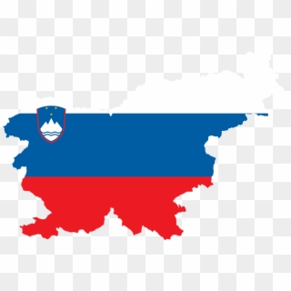 Slovenian Flag Map Clipart