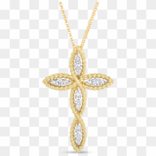 Stock - Golden Cross With Diamonds Clipart