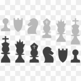 Chess King Queen Pawn Pieces Game Strategy Game - Chess Pieces Png Set Clipart