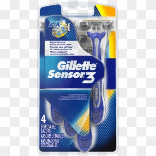 Gillette Sensor3 Smooth Shave Disposable Razors - Gillette Men's Disposable Razor Clipart