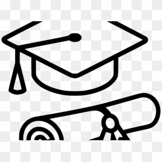 Picture Of Graduation Cap And Diploma - White Graduation Hat Png Clipart