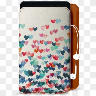 Dailyobjects Heart Connections Real Leather Sleeve - Watercolor Patterns Hearts Clipart