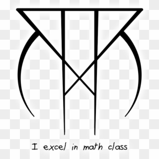 “i Excel In Math Class” Sigil Requested By Anonymous - Line Art Clipart