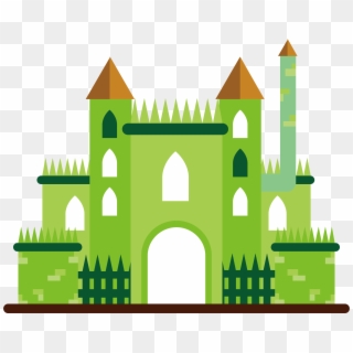 Cartoon Illustration Green Transprent Png Free Ⓒ - Green Castle Clip Art Transparent Png
