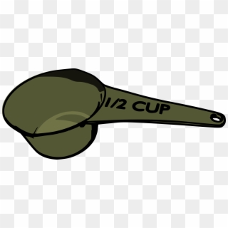 Measuring Spoon Measuring Cup Teaspoon Clip Art - Measuring 1 2 Cup - Png Download