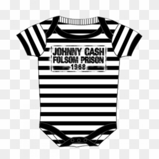 Johnny Cash Onesie Folsom Stripes Baby - Johnny Cash Onesie Clipart