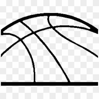 Half Basketball Black And White Clipart