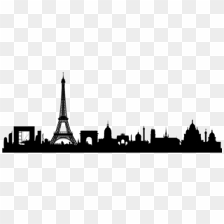 Brushes Paris Png - Paris Skyline Silhouette Png Clipart