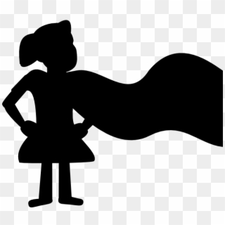 Girl Silhouette Superhero Clipart - Png Download