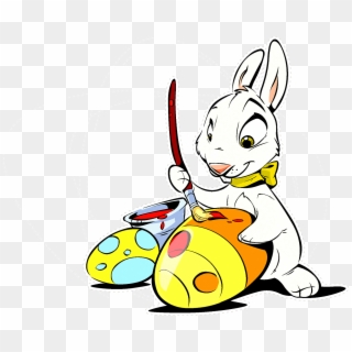 Bunny Clip Egg Clipart - Easter Bunny Art Png Transparent Png