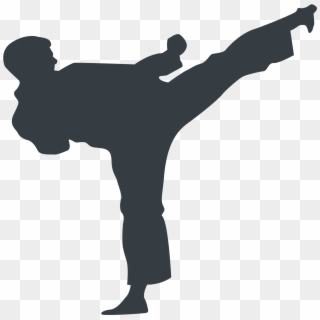 Athlete Silhouette - Karate Symbol Clipart