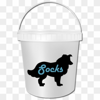 Border Collie Biscuit Bucket - Shetland Sheepdog Logo Clipart