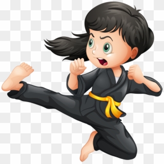 Girl Clipart Martial Arts - Karate Kid Clip Art - Png Download