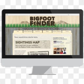 Bigfoot Finder Research Website - Computer Monitor Clipart