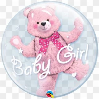 Baby Pink Bubble Qualatex Balloonatics Designs - Baby Pink Teddy Bear Clipart