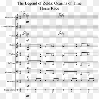 The Legend Of Zelda - Go Go Power Rangers Partitura Piano Clipart