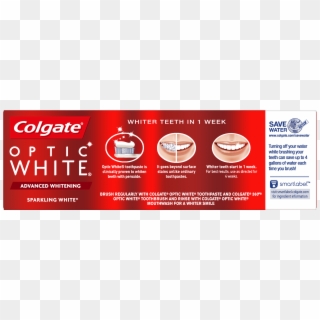 Colgate Optic White Whitening Toothpaste, Sparkling - Colgate Clipart