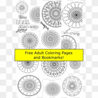 Free Adult Coloring Pages And Bookmarks - Circle Clipart