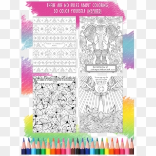 Inspirational Coloring Book Inside Page Examples - Colored Pencils Clipart