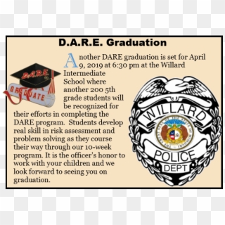 D - A - R - E Graduation - Intermediate School - Illustration Clipart