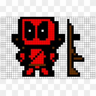 Deadpool Pixel Art Template 46555 - De Pixeles De Deadpool Clipart