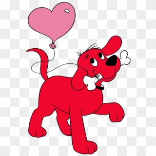 Clifford The Big Red Dog With A Bone Clipart