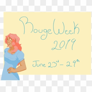 “ Time For The 3rd Year Of Rouge Week Are You Excited - Cartoon Clipart