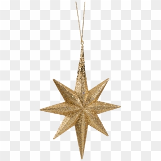 Gold Glitter Star Png - Star Ornament Clipart