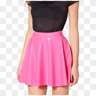 Xs Pvc Pink Skater Skirt- Huge Dream Piece - Pink Pvc Skater Skirt Clipart