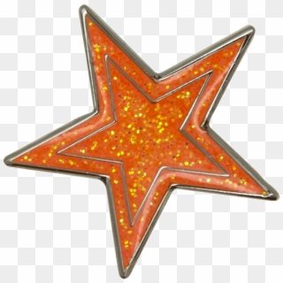 Star Pin, Light Orange Glitter/silver - 2nd Amendment Molon Labe Tattoo Clipart