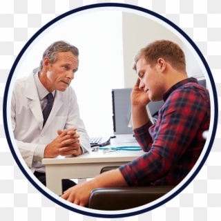 How Do You Know What Doctor To See - Patient And Doctor Depression Clipart