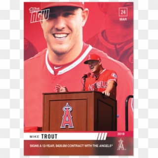 2019 Topps Now 10 Mike Trout Los Angeles Angels [3 - Banner Clipart