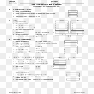 Page1t - Ma Child Support Calculator Clipart