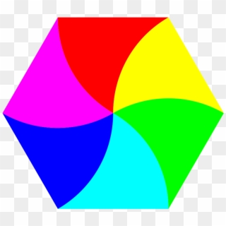 Swirly Hexagon 6 Color Clipart, Vector Clip Art Online, - Hexagon Clipart - Png Download