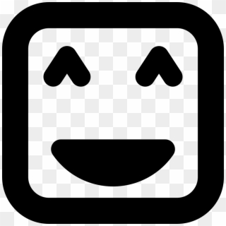 Smile Face Of Square Shape With Closed Happy Eyes Comments - Robot Framework Logo Clipart