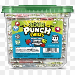 Sour Punch Twists, 3" Individually Wrapped Chewy Candy, Clipart