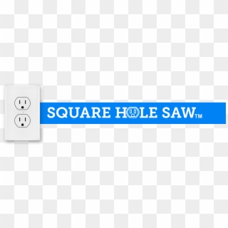 Square Hole Saw Logo - Cobalt Blue Clipart
