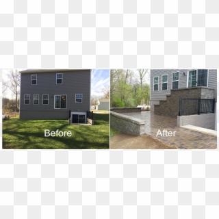 1 - Before And After Back Patio Clipart