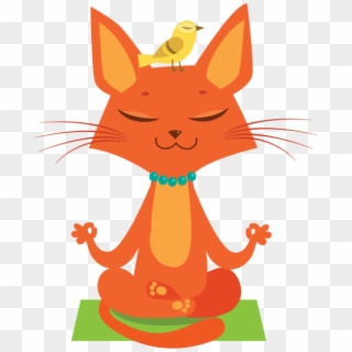 Cat Doing Yoga Clipart - Png Download