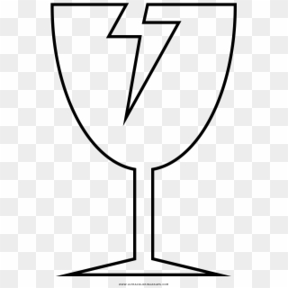 Broken Glass Coloring Page - Wine Glass Clipart