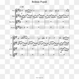 Bolmus Populi Sheet Music 1 Of 4 Pages - Child Of Light Sheet Music Flute Clipart