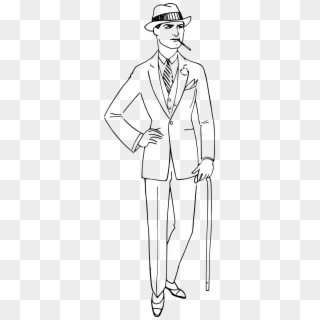 This Free Icons Png Design Of Man In A White Suit - Clip Art Black And White Man Transparent Png